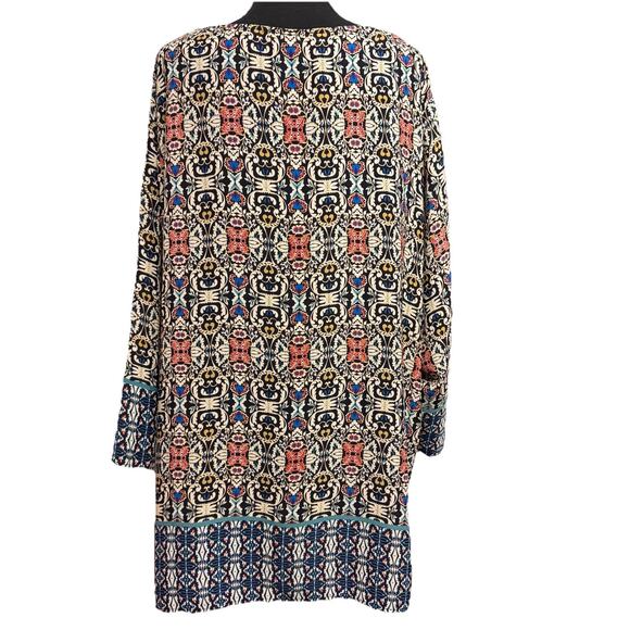 Rose And Olive Blouse 3X Womens Flowy Top Boho Casual Mixed Print Colorful - Picture 4 of 7